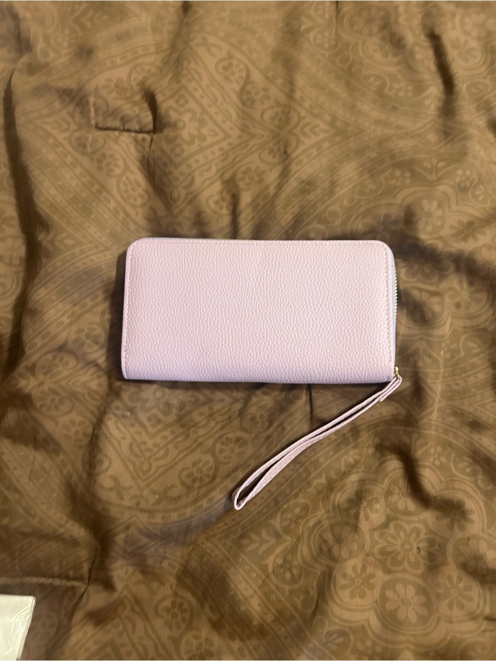 Lilac Stitch Zip Wristlet Wallet - Picture 2 of 8